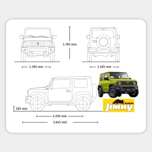 Suzuki Jimny Blueprint Sticker